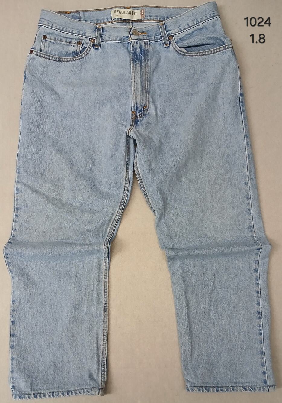 Levis 505 (36x29) Vintage Regular Fit Light Denim Jeans